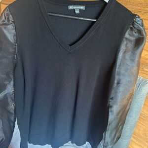 Adrianna Papell Sweater with Sheer Sleeves